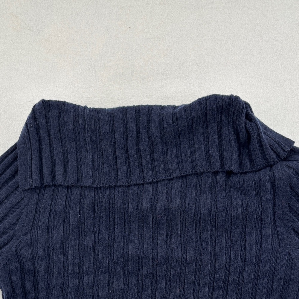 Morgane Le Fay Dark Blue Ribbed Cardigan - Size Large - Picture 12 of 12